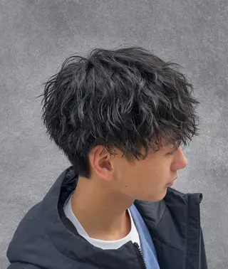 パーマ メンズ 【毎朝セット3分】 メンズパーマ　真人のヘアスタイル