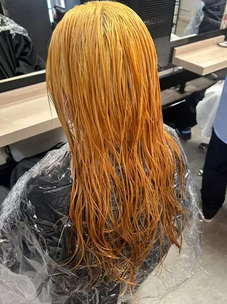 ロング カラー 縮毛•ハイトーン ・着付け Runaのヘアスタイル