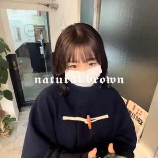 ミディアム カラー YUIKA☆髪質改善 小顔カット艶カラーのヘアスタイル