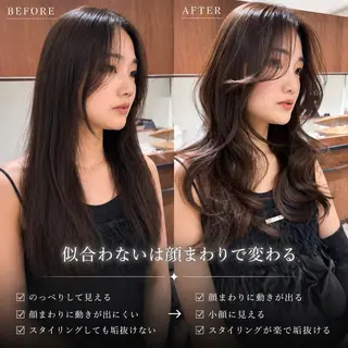 セミロング 岡安優太 顔まわり似合せが得意のヘアスタイル