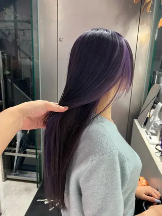 ロング カラー mao/天神ブリーチ ハイトーンカラーのヘアスタイル