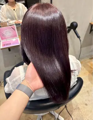 カラー 紅/博多ブリーチ/ ハイトーン/透明感のヘアスタイル