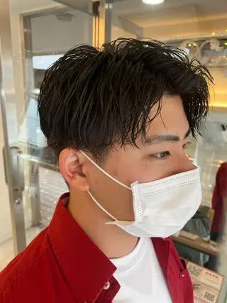 ショート パーマ 似合わせパーマ 渡辺尚暉のヘアスタイル