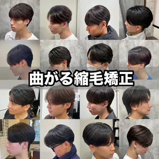 ショート パーマ メンズ 韓国メンズヘア/ 毛流れヘア　須田龍世のヘアスタイル