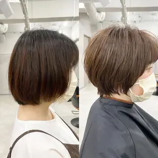 ショート カラー ⭐️ショート⭐️美髪 矯正⭐️水口陸のヘアスタイル