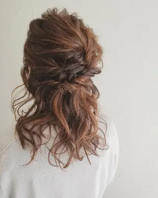 ヘアアレンジ ミディアム 清水 沙織のヘアスタイル
