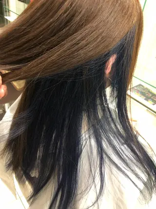 ロング カラー 松永 真弥のヘアスタイル