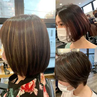 ミディアム 🎨インナーカラー が得意👍新垣⚜️のヘアスタイル
