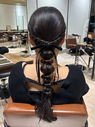 セミロング ヘアアレンジ 穂積 未優のヘアスタイル