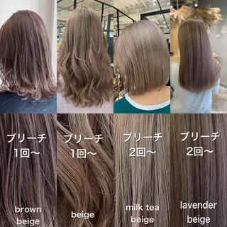 セミロング カラー ハイトーンヘア/ 島崎　タクミのヘアスタイル