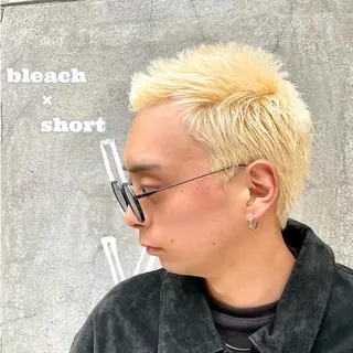 ショート カラー メンズ 二ヶ月綺麗なデザイン カット/星野六三四のヘアスタイル