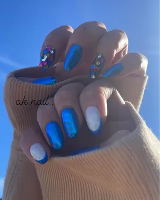 ロング ネイル ak nail .のネイルデザイン