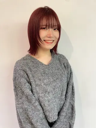 ミディアム カラー sakura🌸 レイヤー/韓国ヘアのヘアスタイル