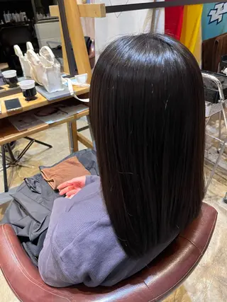 セミロング カラー ハッシュカット🎀 MIYU💖のヘアスタイル