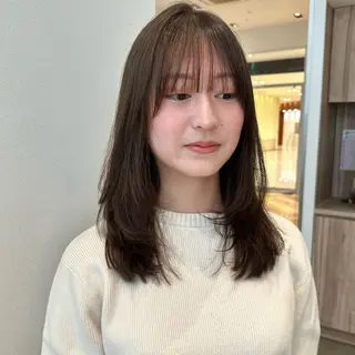 セミロング カラー K-two谷町❄️ hinaのヘアスタイル