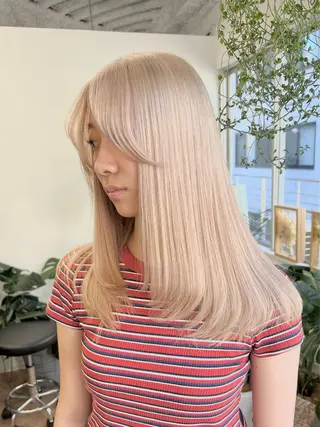 ロング カラー 三浦 れいやのヘアスタイル