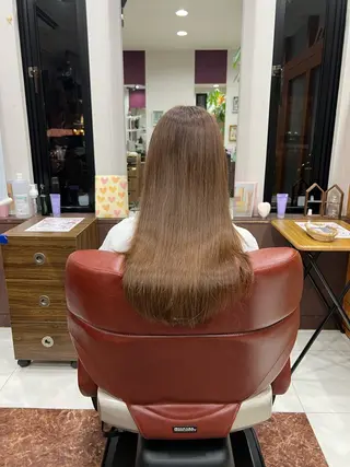 セミロング カラー 藤田 竜成のヘアスタイル