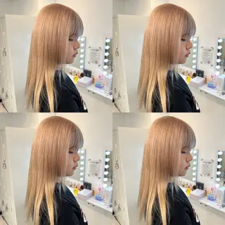 ミディアム カラー ✨縮毛矯正✖︎顔周り レイヤー✨ナカムラのヘアスタイル