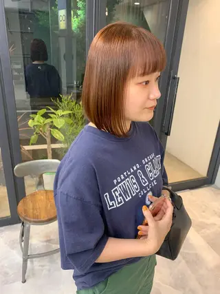 ミディアム カラー leben serikaのヘアスタイル