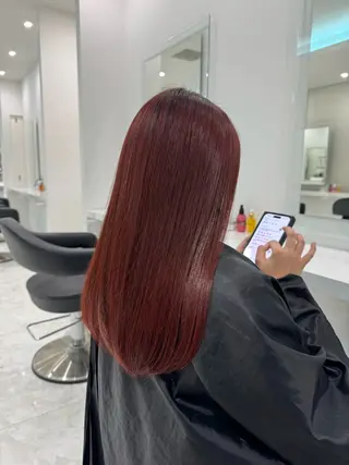 ロング カラー ヘアアレンジ 🫧モテる💗ダメー ジレスハイトーン🫧のヘアスタイル