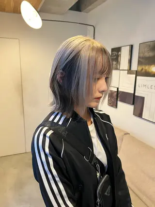 ミディアム カラー ダブルカラー/レイヤ ー新潟駅/谷口大海のヘアスタイル