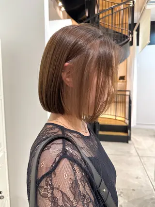 ショート ボブ/ショート/ 縮毛矯正/岸本恭明のヘアスタイル