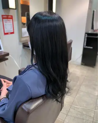ロング カラー 髪質改善、パーマ 山崎純生のヘアスタイル