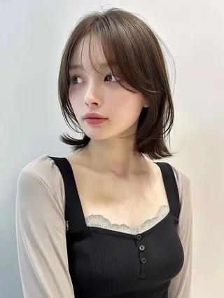 セミロング ヘアアレンジ レイヤー／Wカラー ／マッキーのヘアスタイル