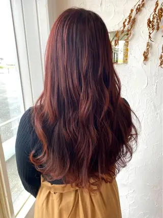 ロング カラー パーマ 豊橋美容院 ソンリエのヘアスタイル