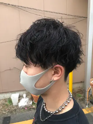 メンズ ダブルスキルエクステ /羽エクステ白石宇由のヘアスタイル