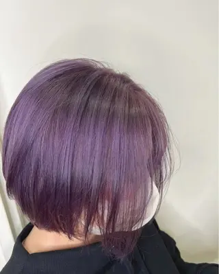 ミディアム カラー 透明感カラー NAN AMI グレージュのヘアスタイル