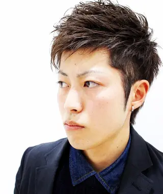 メンズ 所渉/韓国レイヤー /ウルフカットのヘアスタイル