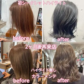 ロング カラー 360°キレイな ショートカットのヘアスタイル