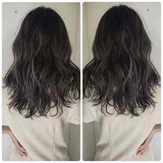 セミロング カラー 京都大人女性ショート 徒歩1分/秋山のヘアスタイル