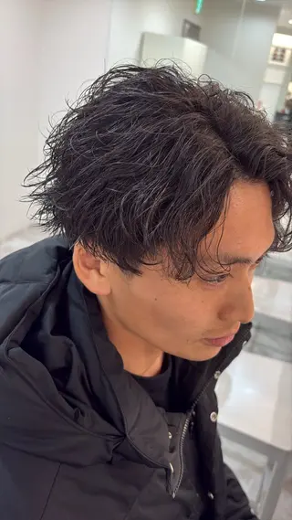 ショート パーマ メンズ DAZZLE hair BLAST所属・メンズ美容師/ フェザー/池戸晴也のヘアスタイル