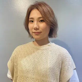 ショート カラー ブリーチなしベージュ カラー✨Takeのヘアスタイル