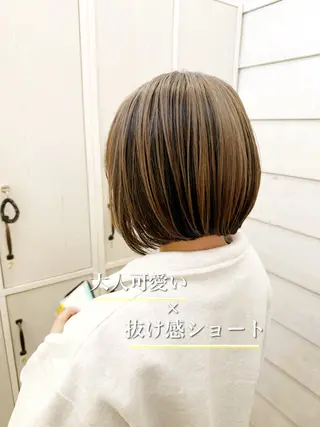ショート カラー 👑銀座ショート/ 絶壁補正/金子涼👑のヘアスタイル