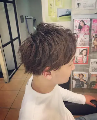 ミディアム メンズ 鍋島 拓真のヘアスタイル