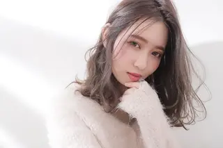 セミロング パーマ カラー 松浦 正春のヘアスタイル