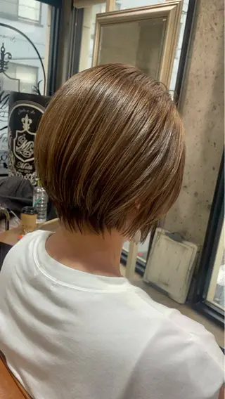 ショート 🔥コテ巻き風 ボブパーマ🔥のヘアスタイル