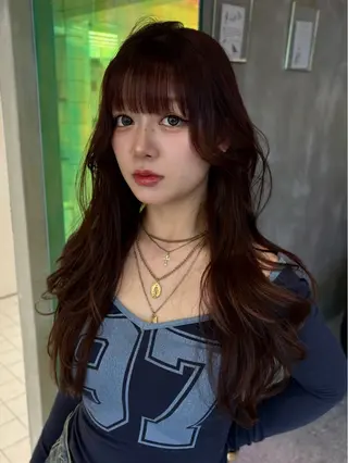 ロング カラー 色気レイヤースタイル 洒落色気ヘアマサトのヘアスタイル