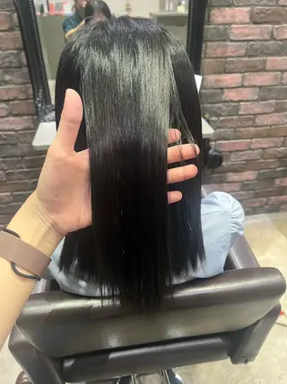 カラー 髪質改善×ブリーチ 無しWカラー🫧天神のヘアスタイル