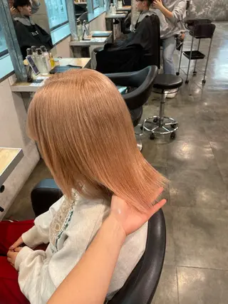 ミディアム カラー ハイトーン 横浜💞ミオのヘアスタイル