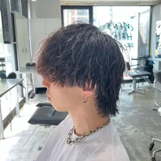 ミディアム パーマ メンズ メンズ特化美容師/ 藤戸 椋のヘアスタイル