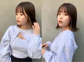 ショート カラー Zina千葉2nd 💫萌音のヘアスタイル