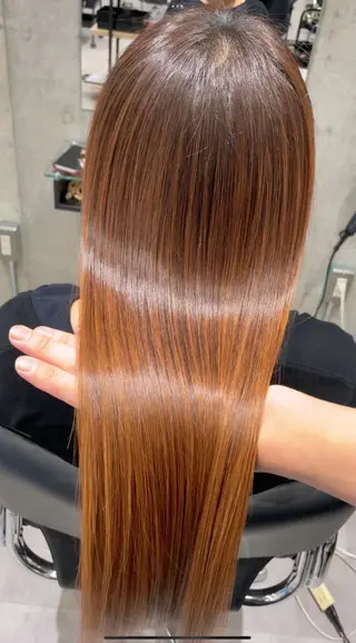 ロング ドライ カット✂️髪質改善のヘアスタイル