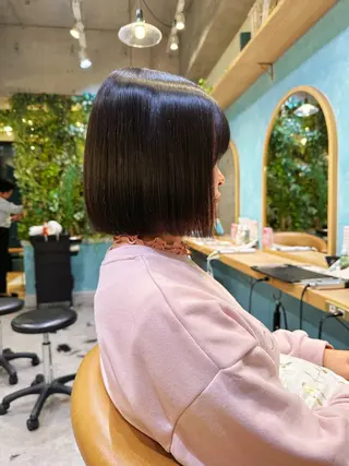 ショート 縮毛矯正 髪質改善 韓国風レイヤー 吉田のヘアスタイル