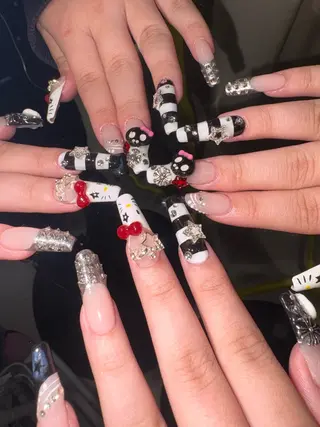 ネイル 33nail✴️栄 スミレ❇️Gel-xのネイルデザイン