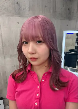 ミディアム カラー ハイトーン/ゆるふわ 🧚𖥔ׁTOMO♡のヘアスタイル