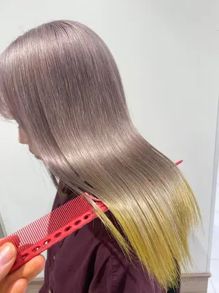 セミロング カラー ハイトーン特化 川井優汰のヘアスタイル